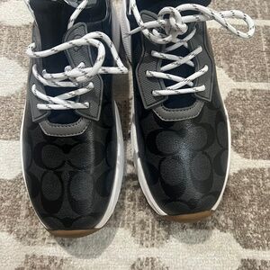 Coach Women Athletic Shoes 9.5M Black gray white New with no box